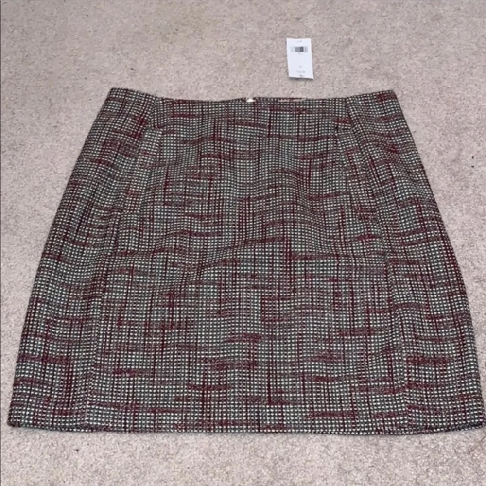 Black and Red Tweed Skirt